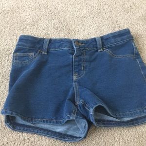 Dark wash denim shorts for girls. Very comfy